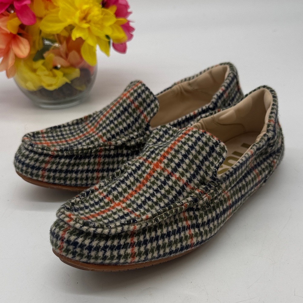 Hush Puppies Hounds Tooth Plaid Loafers Size 9 MCL9252E